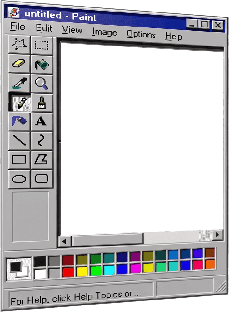 A Paint-style window showing a cute story preview